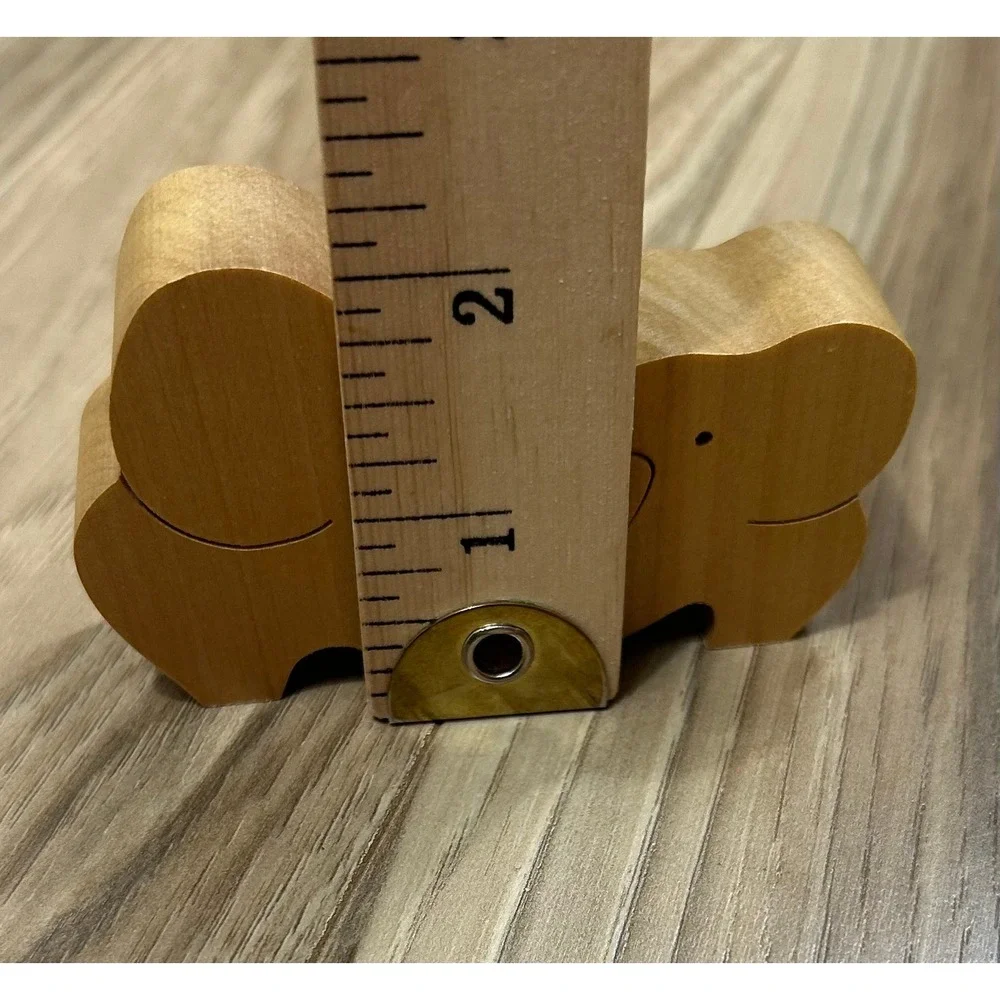 VTG Naef Wooden Elephant Pair Puzzle Toy Swiss Made Interlocking Figure RARE HTF